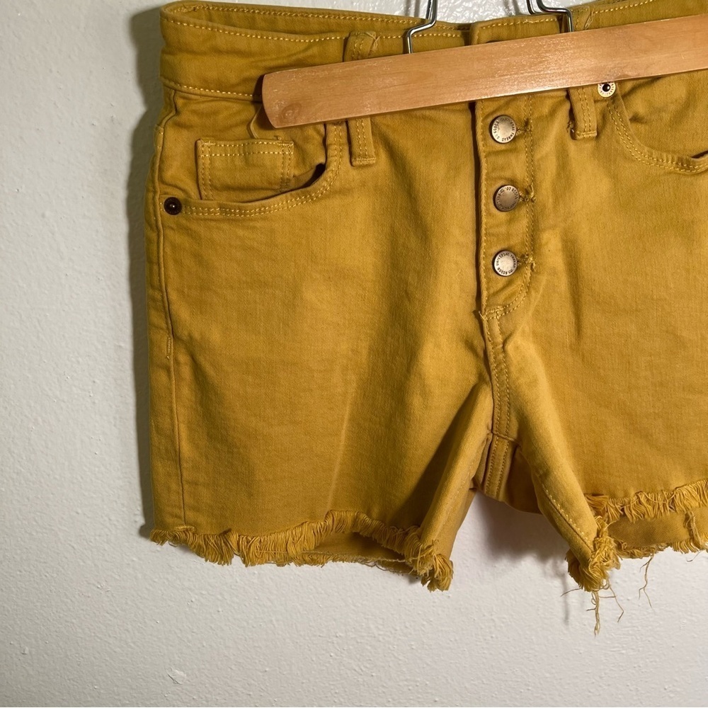 Universal Thread Cut Off Jean Shorts Mustard Yellow 2/26 - Picture 4 of 11